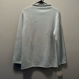 Women’s Jillian Jones Small Light Blue Sweater with Snowflake details